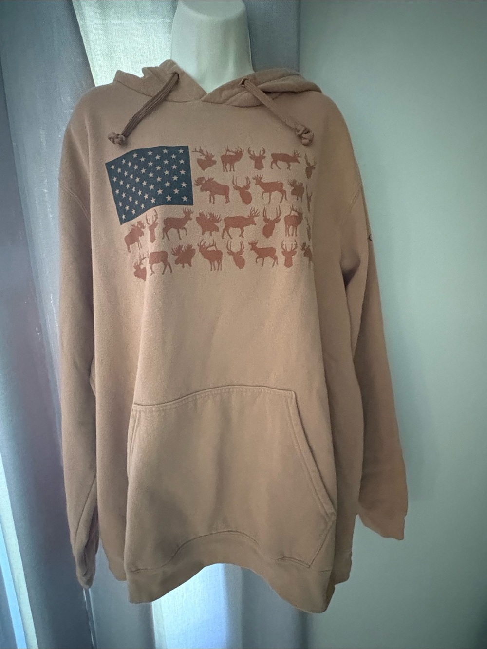 Columbia PHG Game Flag II Hoodie XLT Tan Gorpcore Outdoor Life